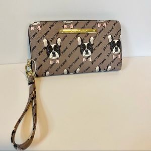 NWT Betsey Johnson Boston terrier wallet